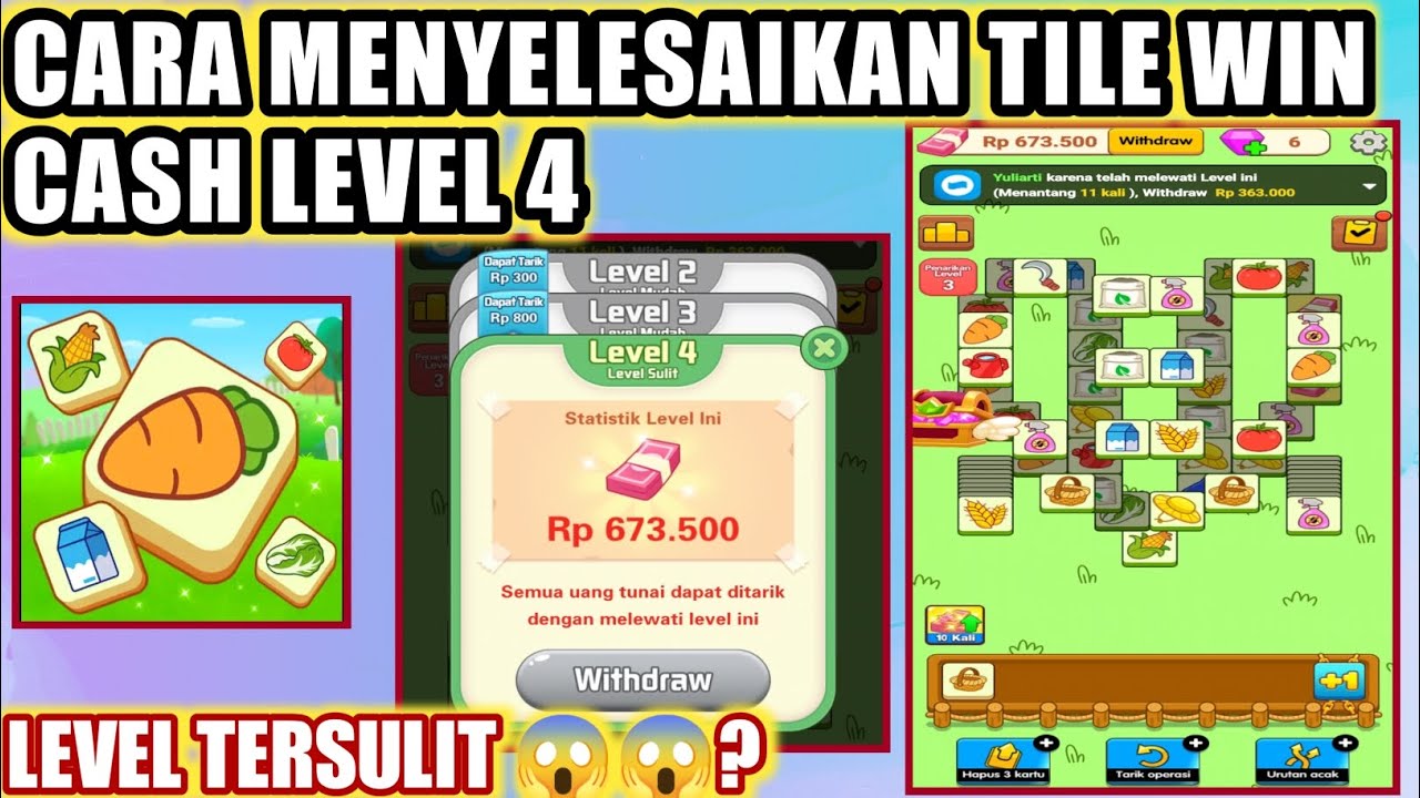Как пройти уровень 4 Tile Win Cash || Играть в Tile Win Cash, уровень 4