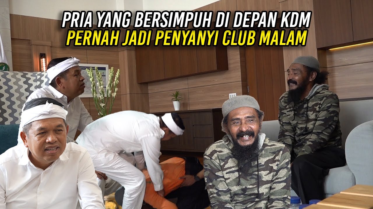 PRIA YANG BERSIMPUH DI DEPAN KDM  BERASAL DARI NTT DAN PERNAH JADI PENYANYI CLUB MALAM