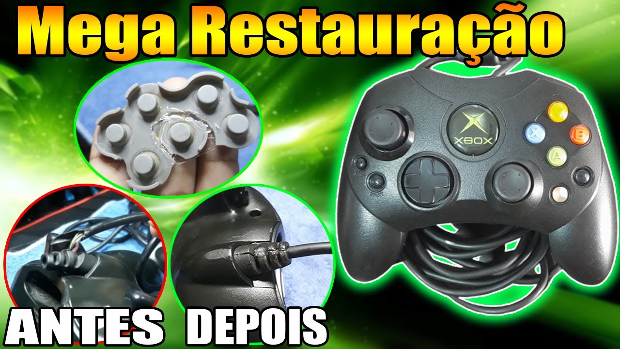 RESTAUREI UM CONTROLE DE XBOX CLASSIC DO LIXO AO LUXO