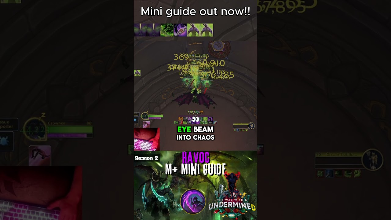 Макс. ДПС Охотника на демонов Мифический+ Открытие #worldofwarcraft