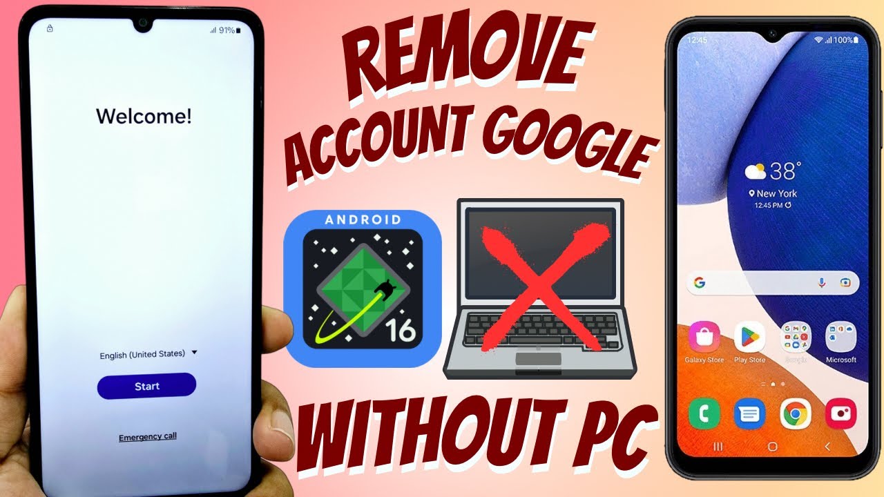 БЕЗ ПК - обход frp Samsung