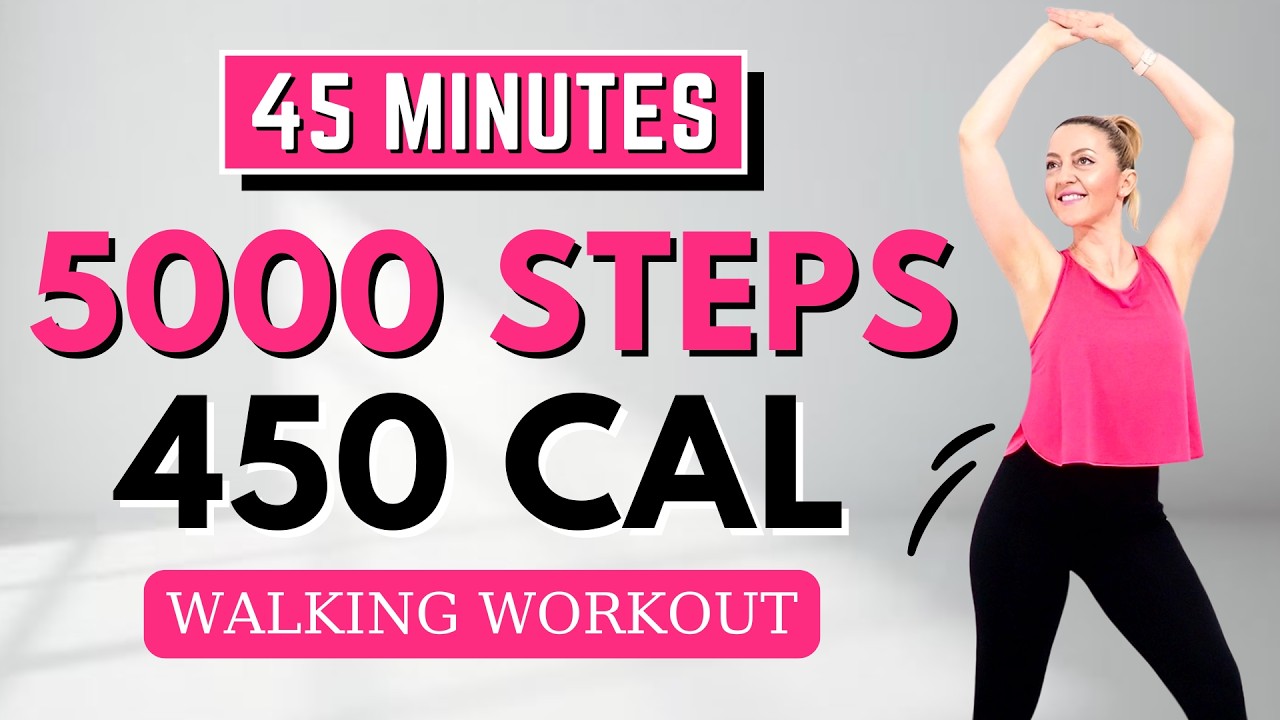 🔥5000 STEPS WALKING WORKOUT🔥WALKING EXERCISE FOR WEIGHT LOSS🔥KNEE FRIENDLY🔥NO JUMPING🔥FAT BURNING🔥