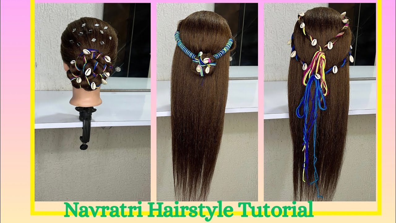 Easy Navratri hairstyles tutorial 