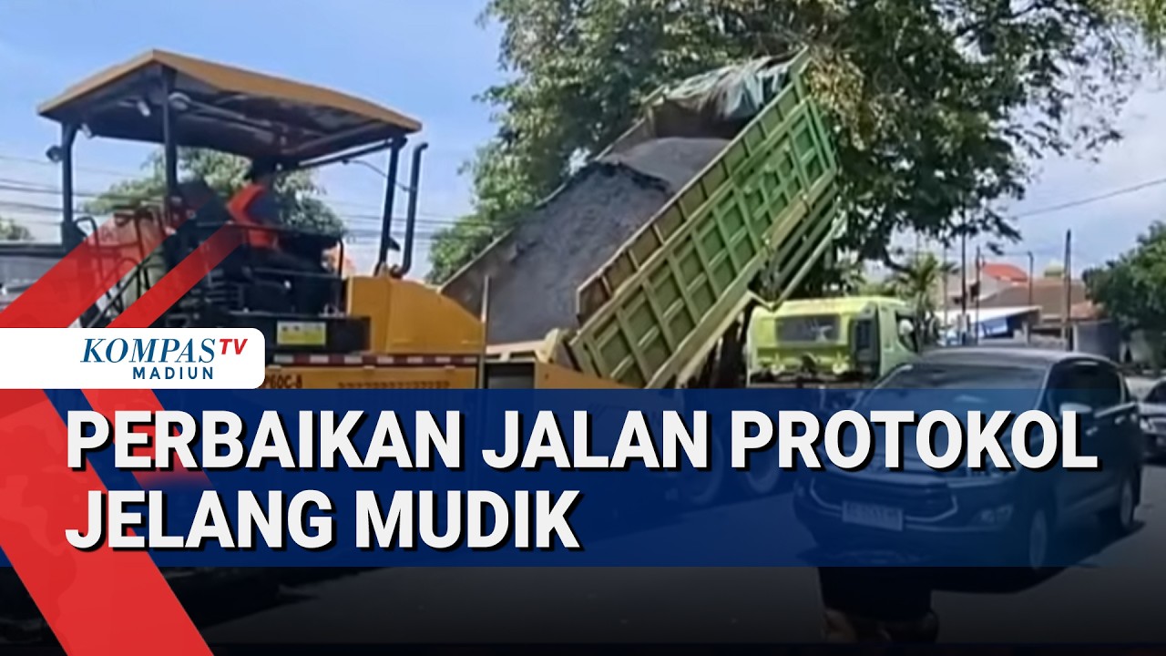 Jelang Mudik Lebaran, Pemkot Kediri Perbaiki 4 Jalan Protokol Utama