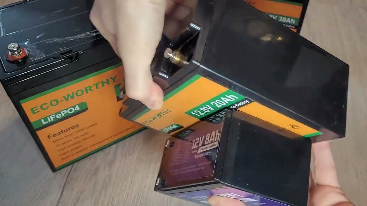 Eco-Worthy Battery Comparison 8Ah 20Ah 30Ah 100Ah 12V