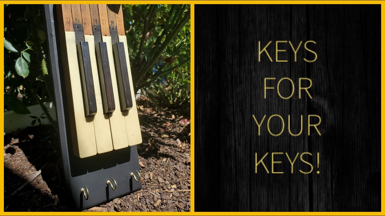 Upcycled Piano Key Holder