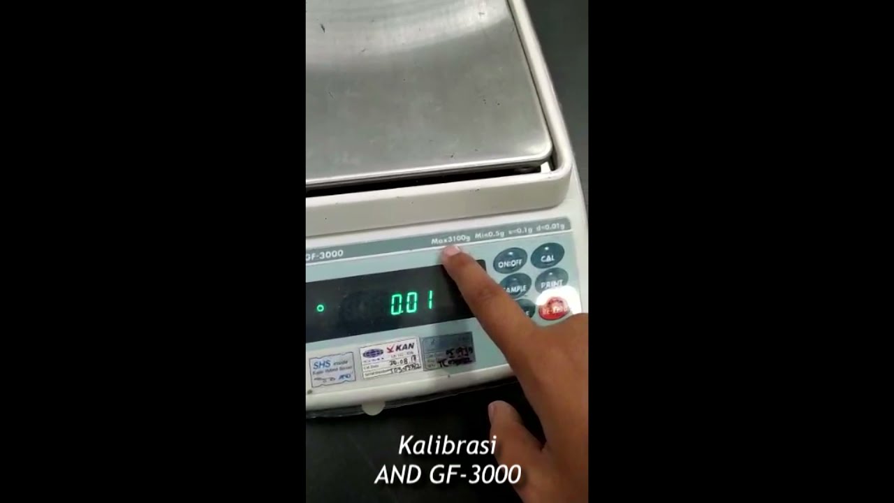 Kalibrasi adjustment Timbangan AND GF 3000