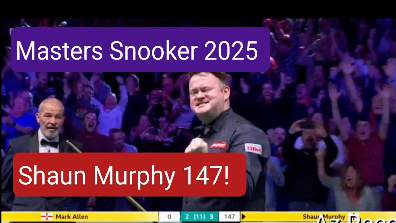 KBV-1300 147!! Shaun Murphy Makes a 147 at the 2025 Masters Snooker Semifinal