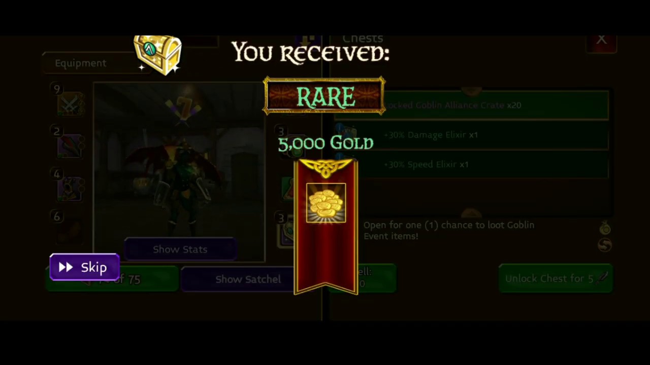 Arcane Legends Open locked with low level