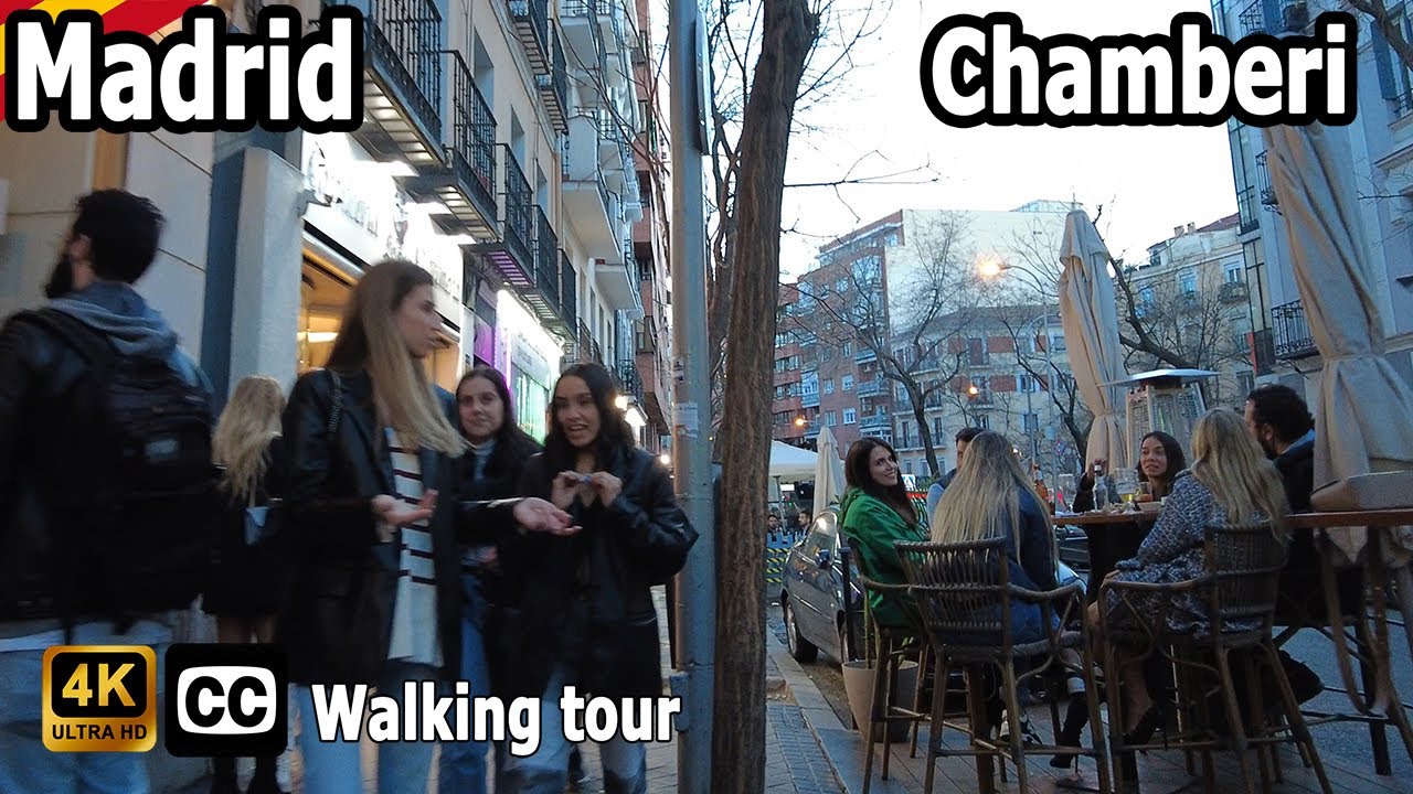 MADRID WALK🚶‍♀️Chamberi STREET LIFE | Walking tour with CAPTIONS! [FEB 2022] SPAIN [4K]