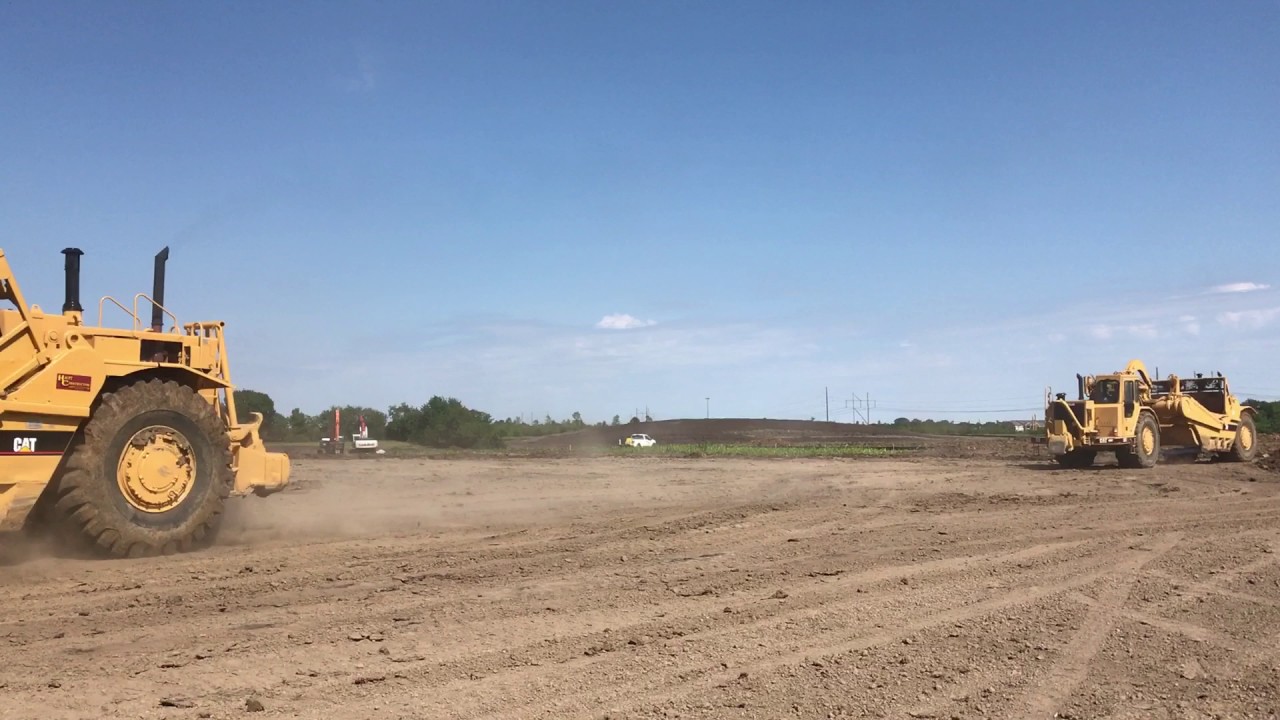 Cat 637E and Terex TS24 scrapers
