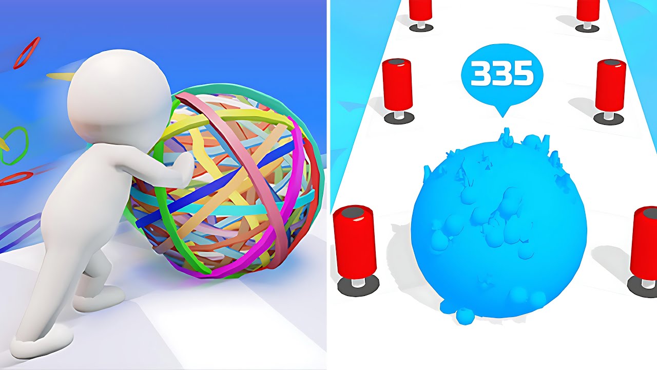 Rubber Ball Runner Vs Roll Crowd 🪲🦜🦚Walkthrough Android IOS 2026 New Gameplay 