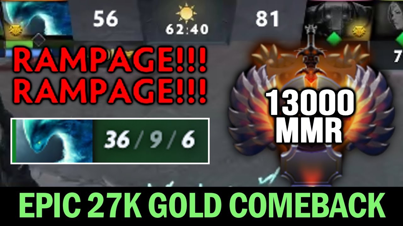 13,000 MMR Epic Comeback with Double Rampage Morphling
