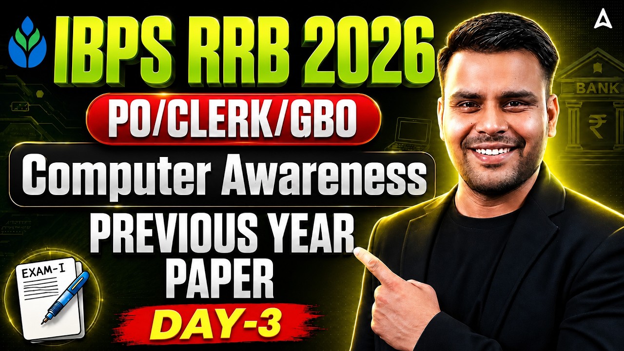 IBPS RRB 2026 PO/Clerk/GBO | Computer Awareness Previous Year Paper Day-3 | Complete Solution