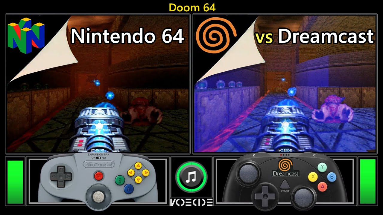 Doom 64 (Nintendo 64 vs Dreamcast) Real Hardware Comparison