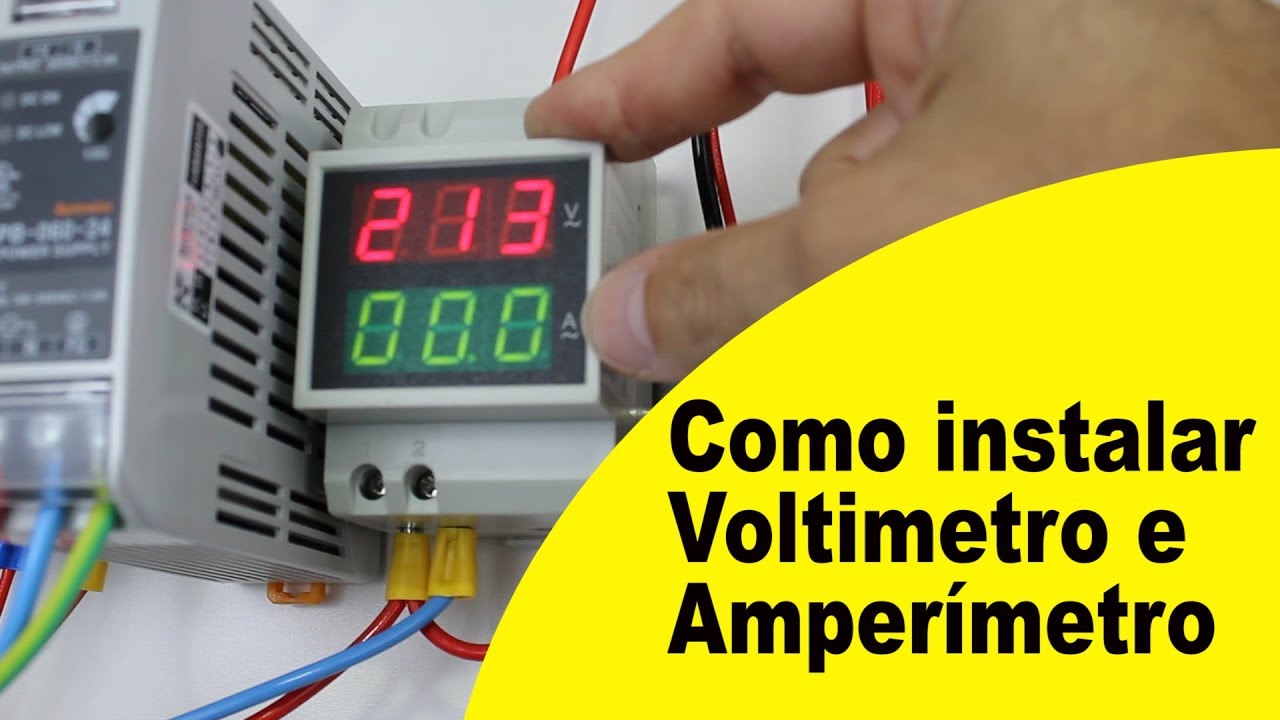 Como instalar Amperímetro e Voltimetro