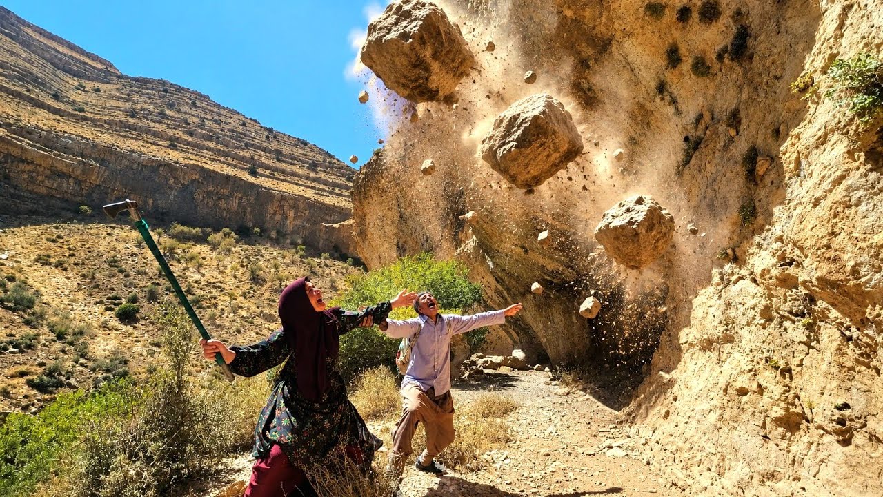 😱Deadly danger in the mountains and rockfalls over Tuba and Alborz