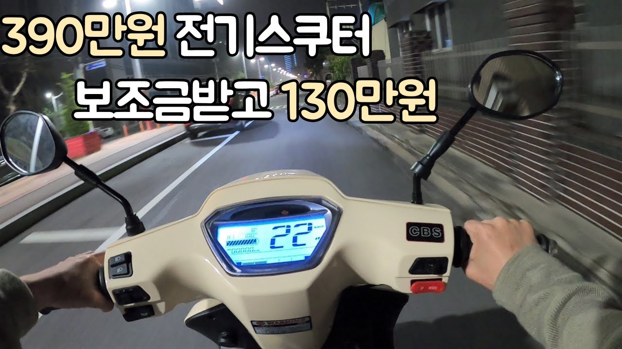 390만원 전기스쿠터 보조금 받고 130만원에 구매했습니다 (와코 EV-E6S)