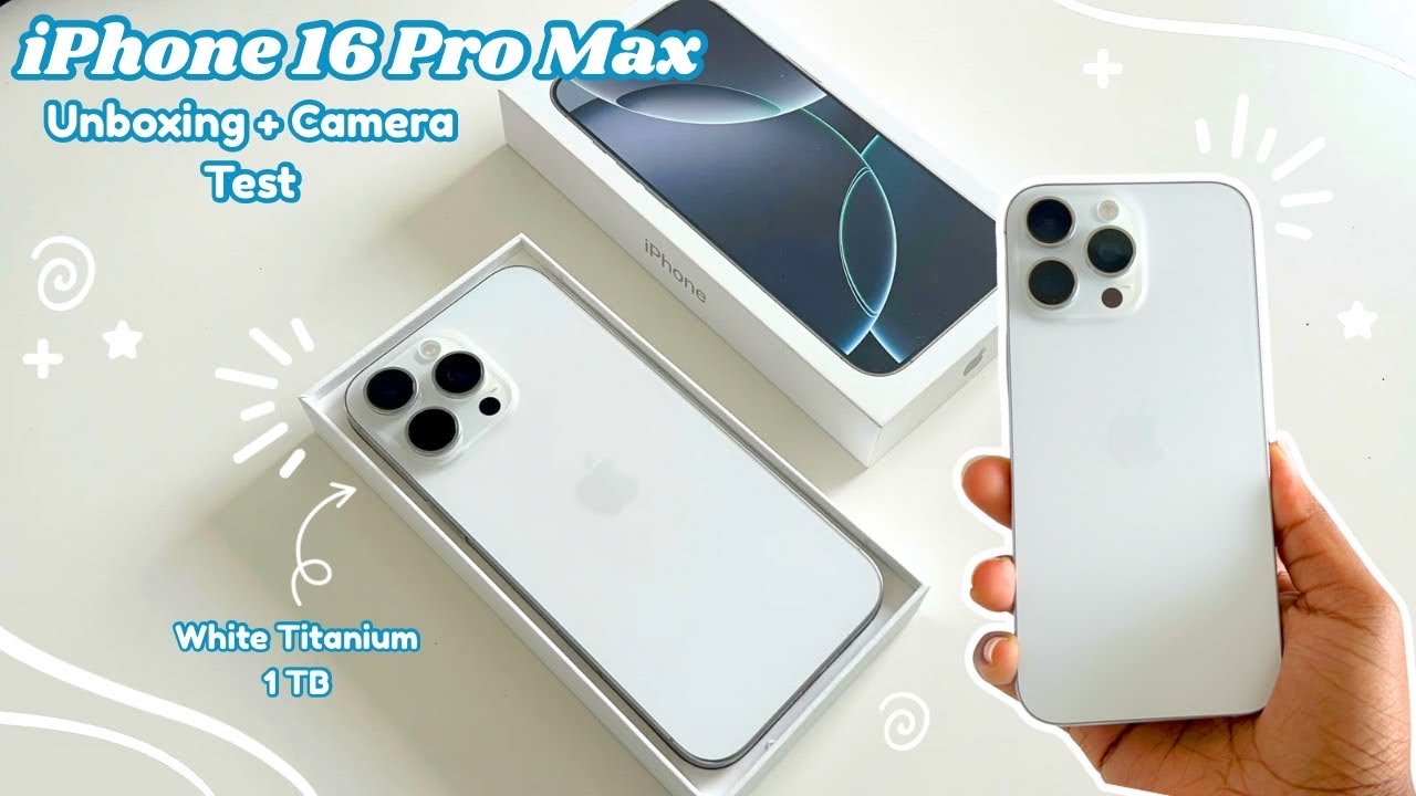 iPhone 16 Pro Max White Titanium 1TB Unboxing + Camera Test 🤍