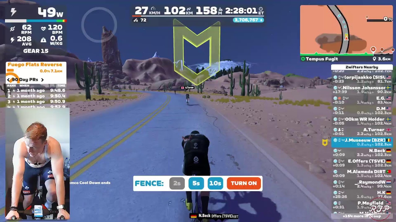 Zwift - Group ride 114 -  Flanders BZR's 