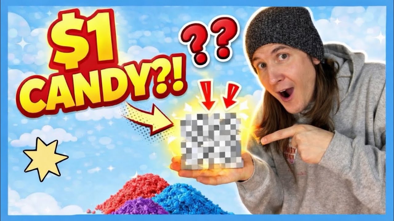 $1 DIY Moon Sand Candy?!🌙 🍬 3 Mystery Ingredients Experiment