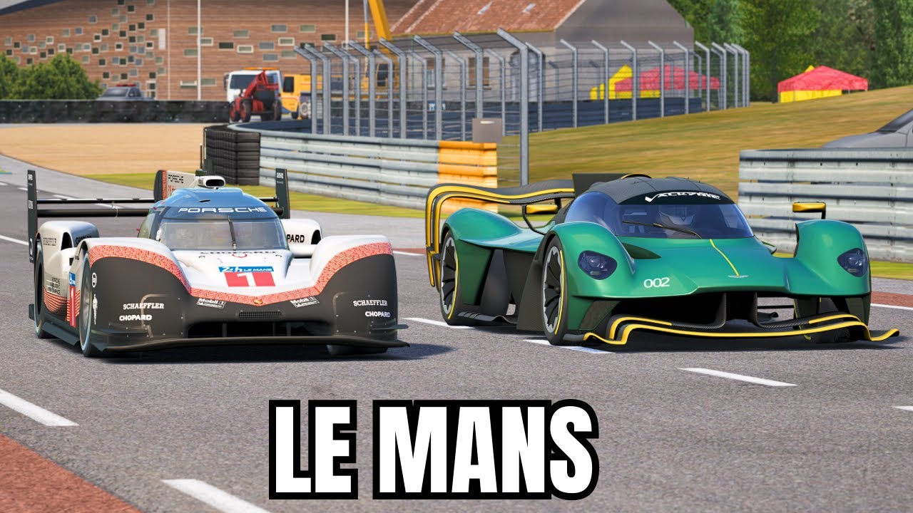 Porsche 919 EVO vs Aston Martin Valkyrie AMR PRO at Le Mans 24h Circuit