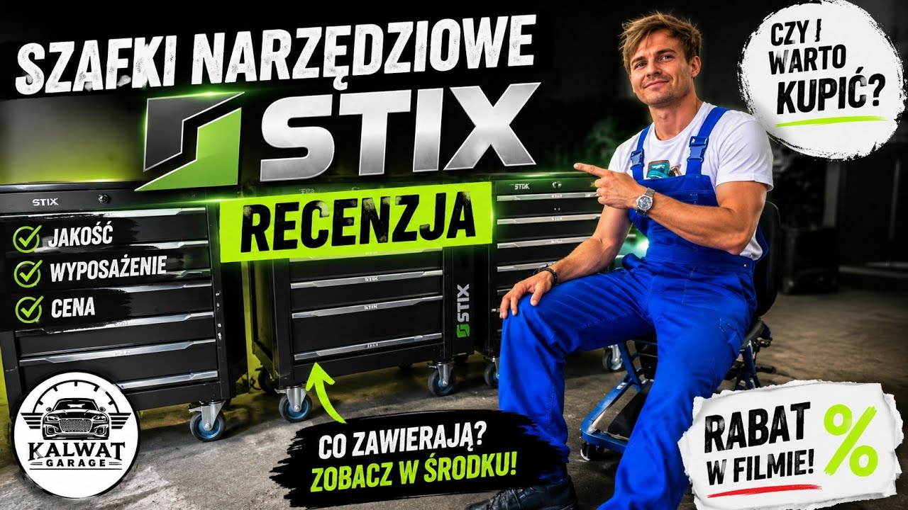 Szafki narzędziowe Stix - czy warto? Co zawierają? Rabat w filmie!!! Zapowiedź nowego Kalwat Garage!