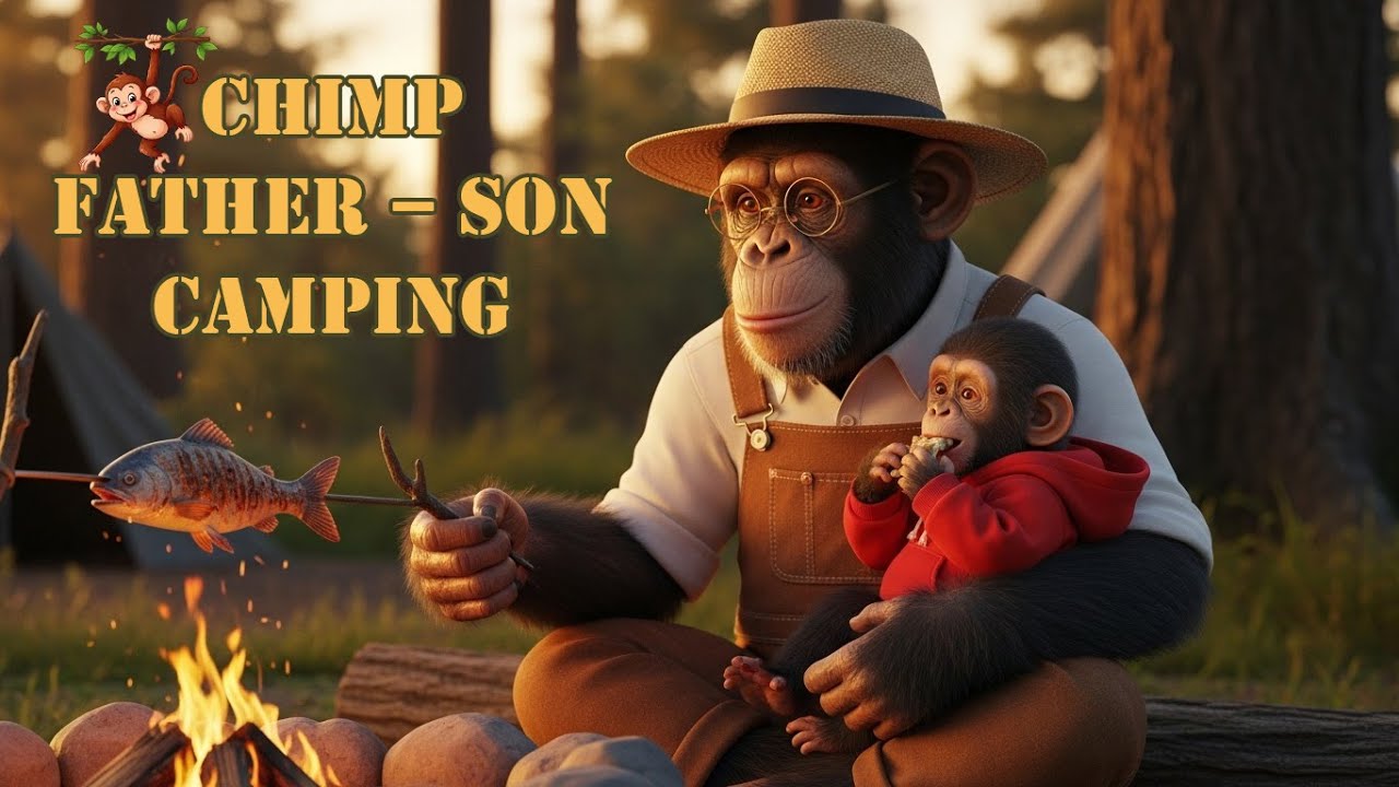 Jungle Camping With Father & Son Chimp | SurvivalStory