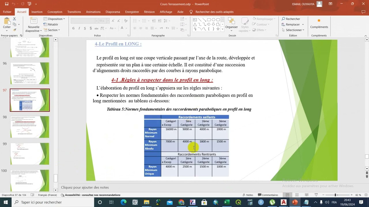 Formation piste pour débutant 03: Profil en Long en utilisant  les lispes