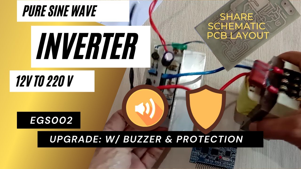 EGS002 Inverter dengan alarm suara & relay untuk proteksi under / over voltage.