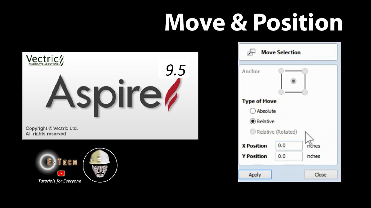 Aspire 9.5- MOVE Objects | CNC Wood carving software