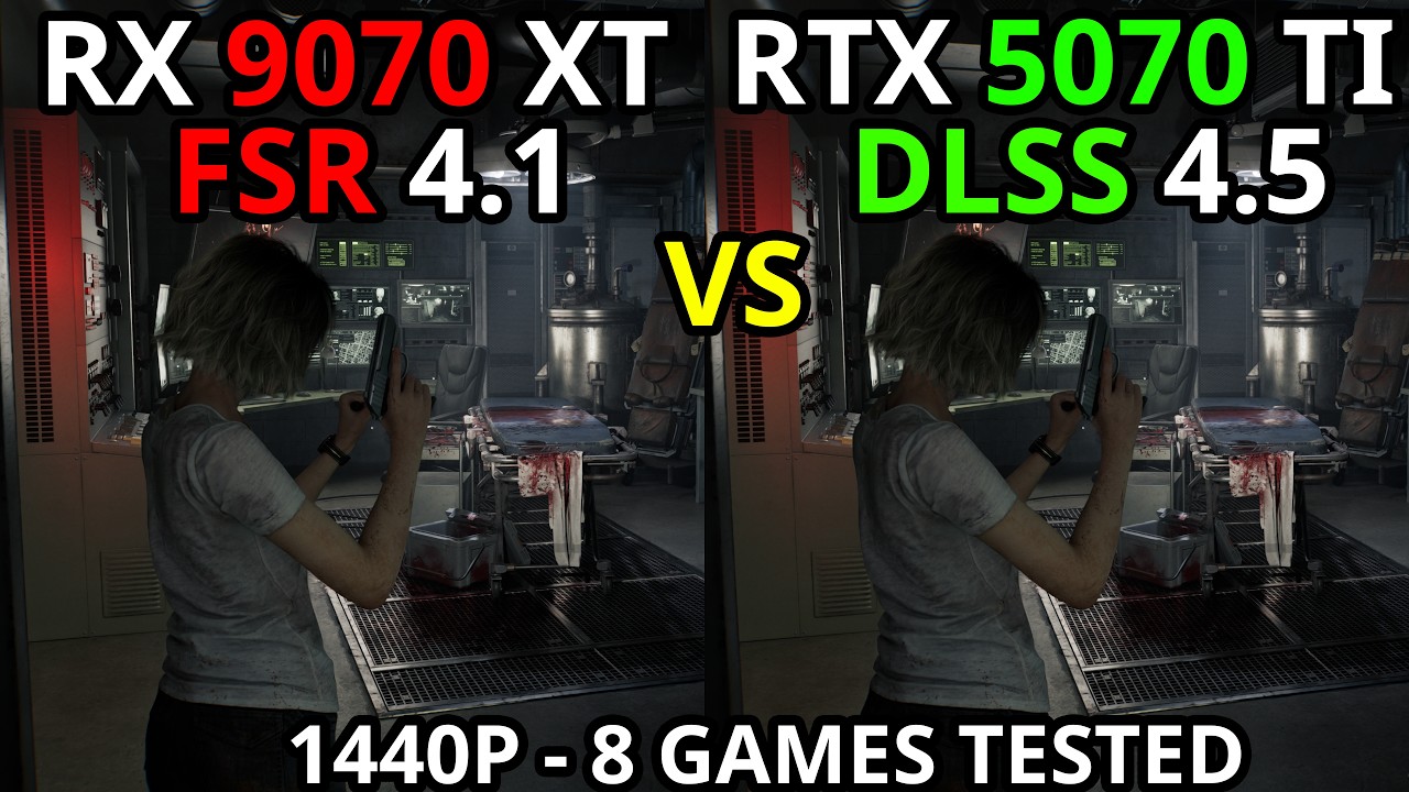 RX 9070 XT против RTX 5070 TI | FSR 4.1 против DLSS 4.5 | 1440P - протестировано в 8 играх