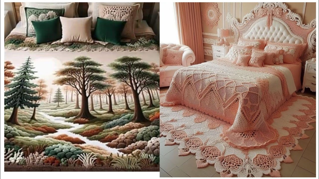 Beautiful Crochet Bedsheets Design /Elegant & Handmade Masterpiece