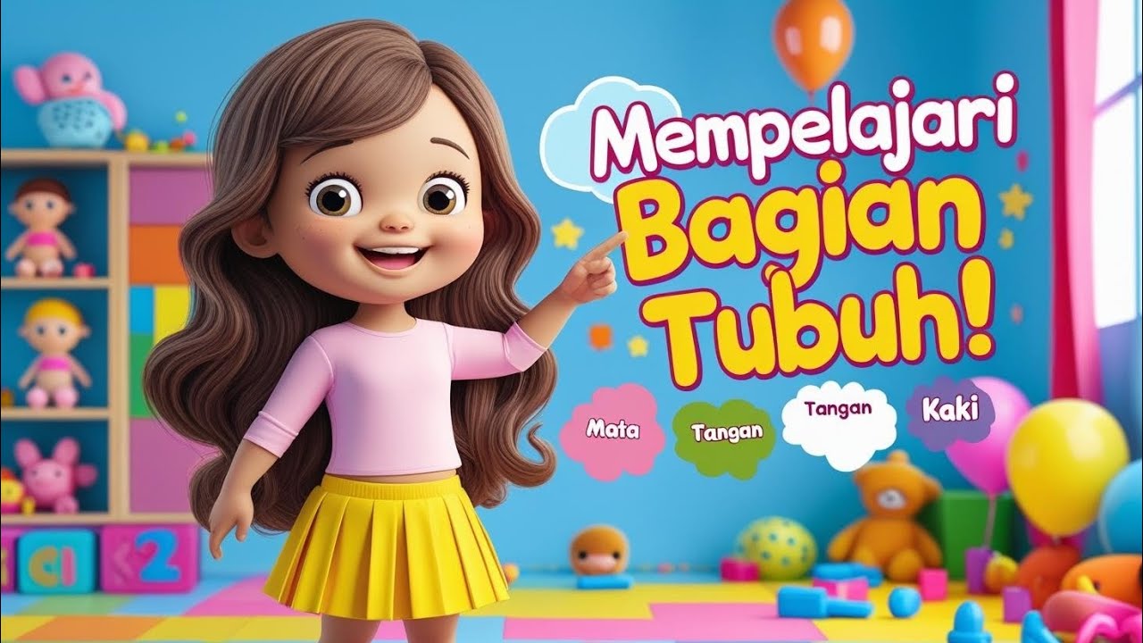 Belajar Anggota Tubuh untuk Anak | Lagu dan Animasi Edukasi Balita | video interaktif