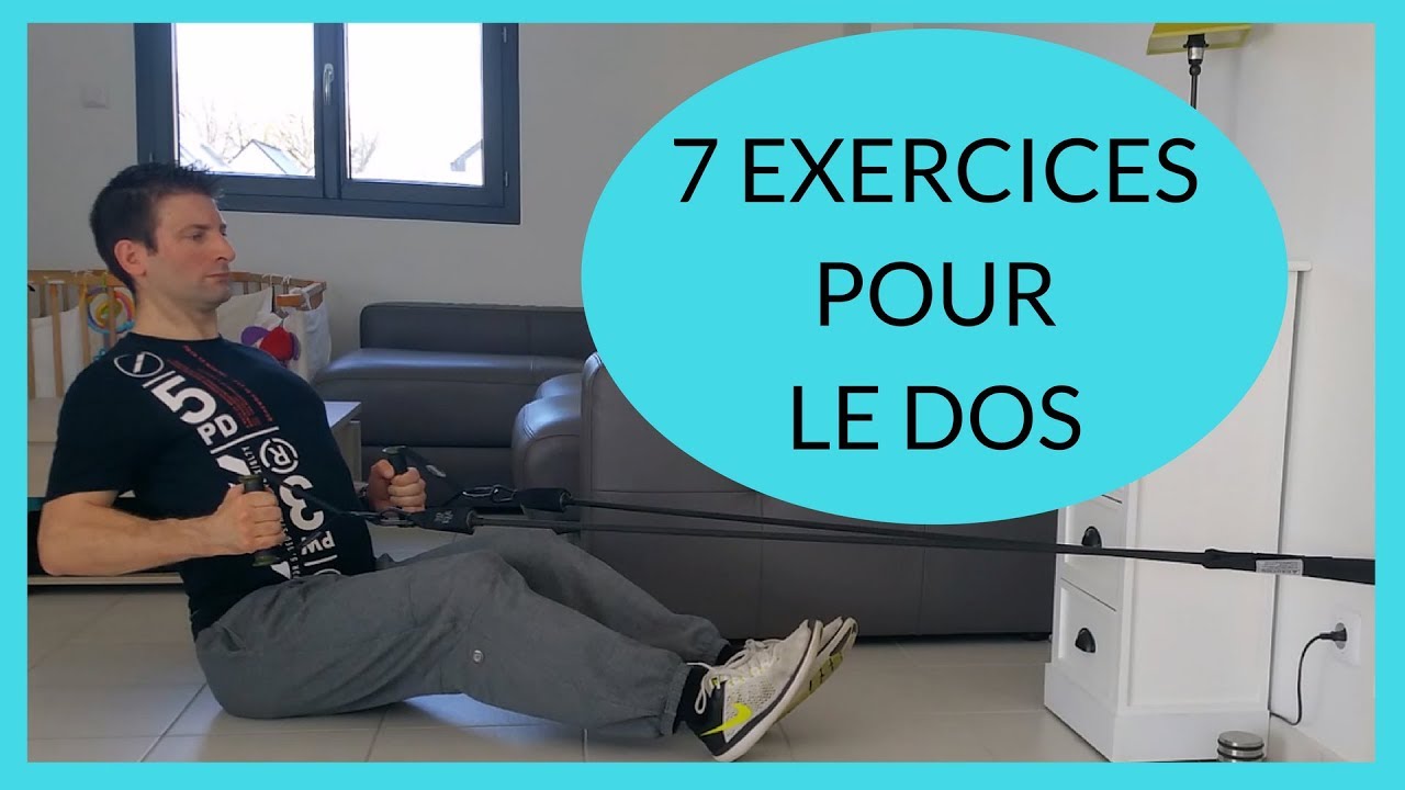 7 EXERCICES POUR LE DOS [AVEC ÉLASTIQUES] 💪🏋