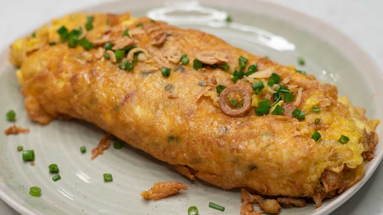Омлет с крабом