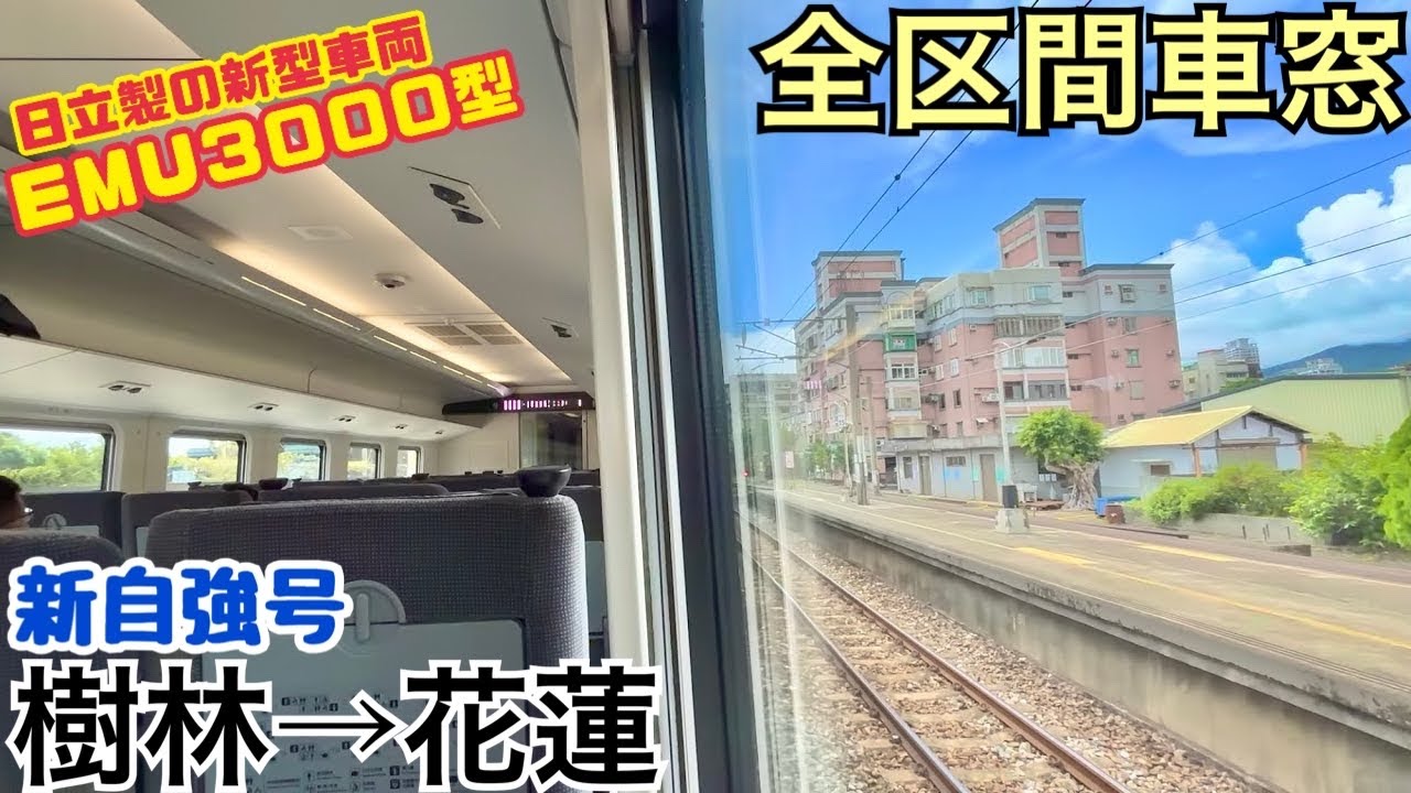 【全区間車窓】樹林→花蓮《新自強号EMU3000型》