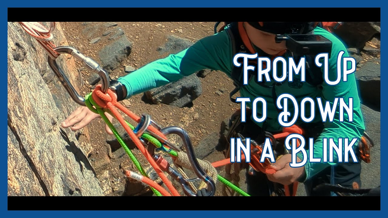 How Fast Can Three Climbers Go From Topping Out to Rappelling Down?