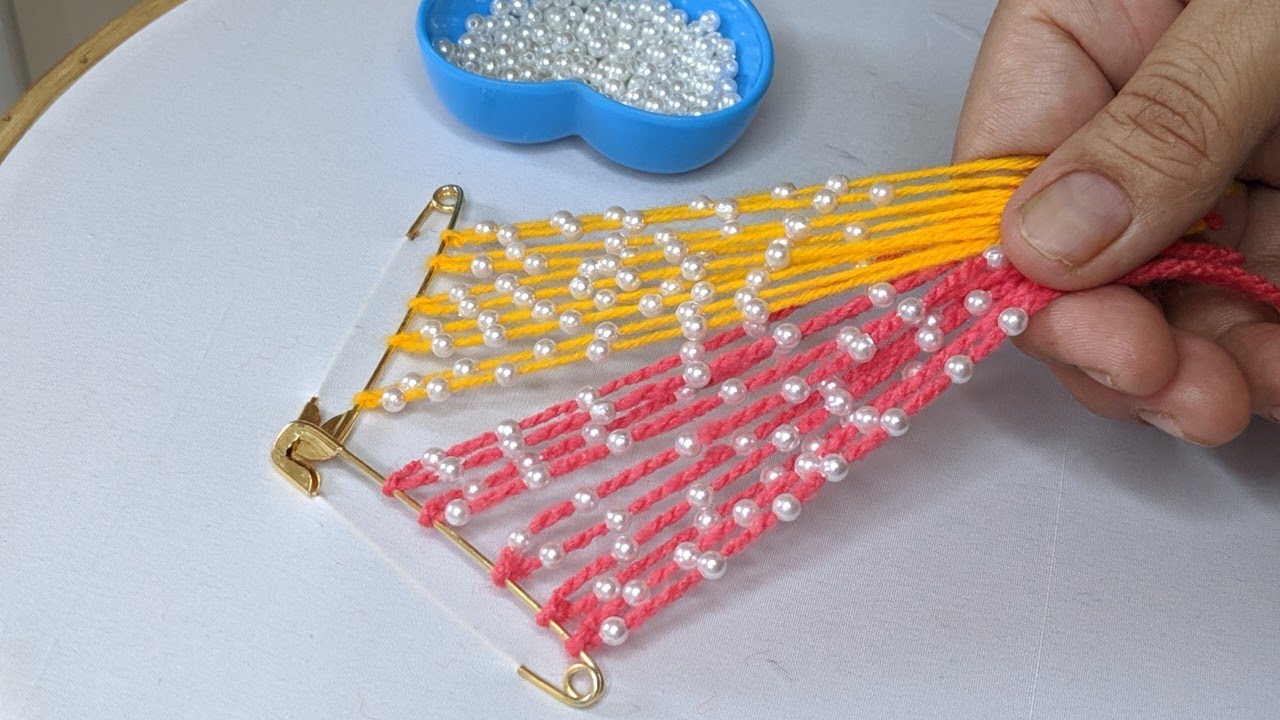 Amazing Hand making Tassel design with Sefaty pin | Very Easy Hand making Latkan design idea: Blouse