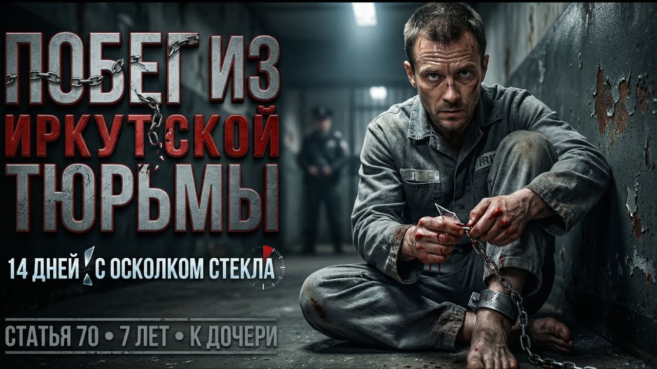 ПОБЕГ ИЗ ИРКУТСКОЙ ТЮРЬМЫ! ПИЛИЛ КАНДАЛЫ СТЕКЛОМ 14 ДНЕЙ -СВОБОДА И ТРАГЕДИЯ