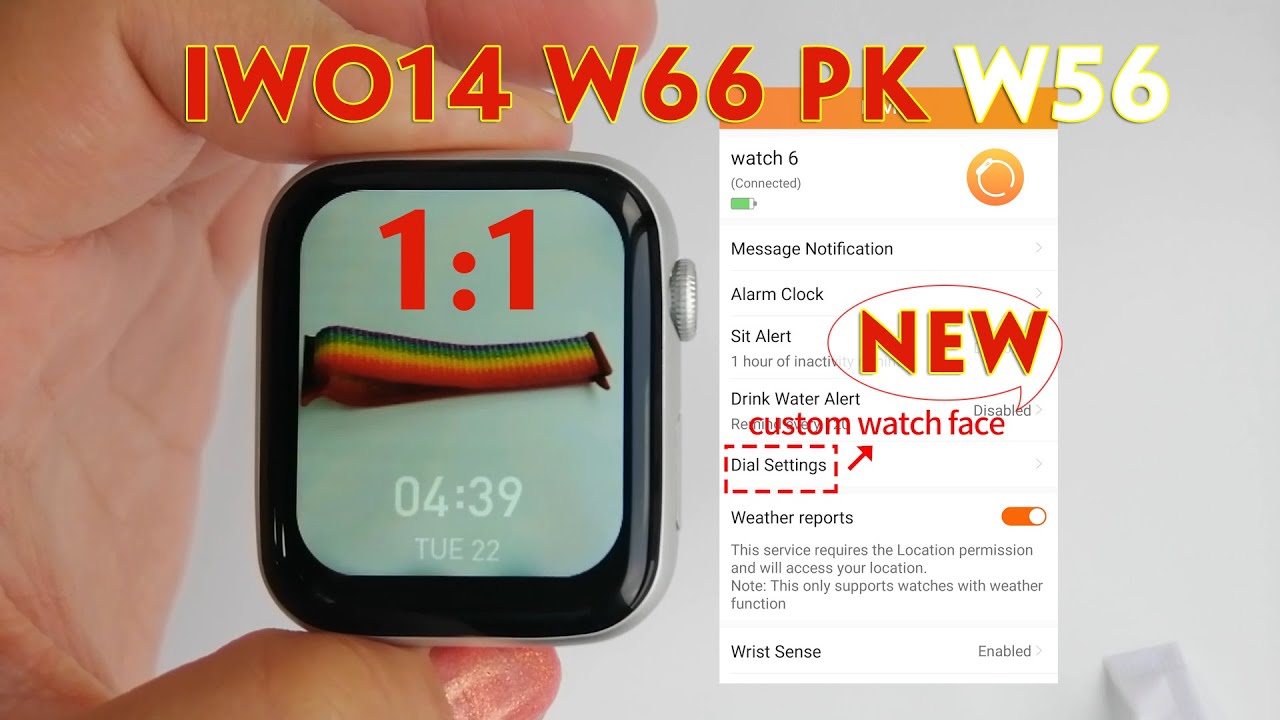 IWO 14 W66 Smart Watch Unboxing&Review: 2021 New Product. Better Than W56?