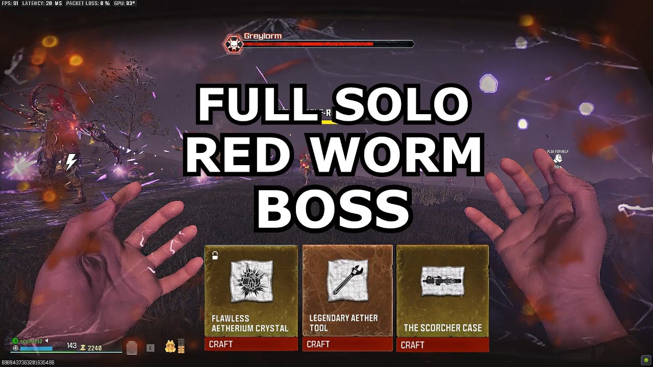 MW3 Zombies Full Solo Red Worm Boss Strategy