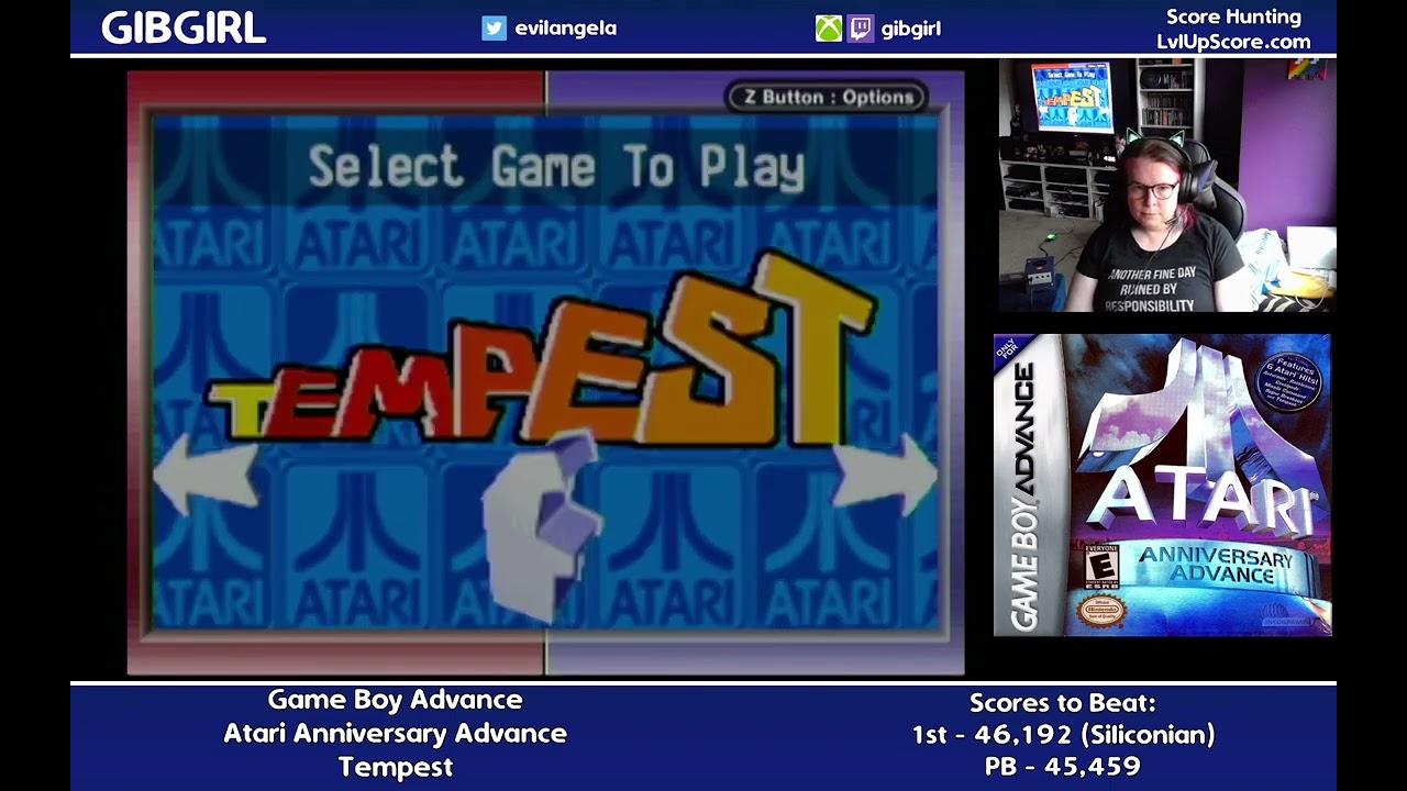 GBA - Atari Anniversary Advance - Tempest - For LvlUpScore