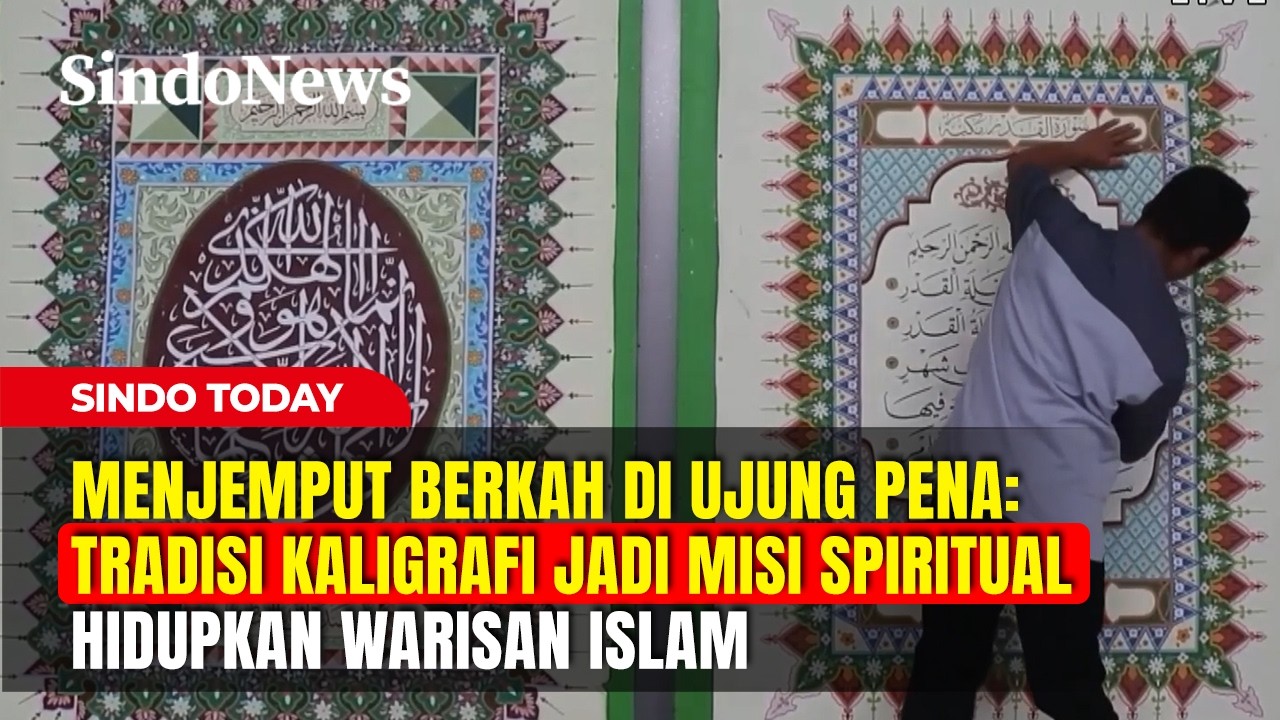 Menjemput Berkah di Ujung Pena: Tradisi Kaligrafi Jadi Misi Hidupkan Warisan Islam | Sindo Today
