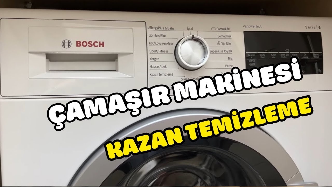 Bosch çamaşır makinesi kazan temizleme nasıl yapılır ( tambur temizleme Programı)