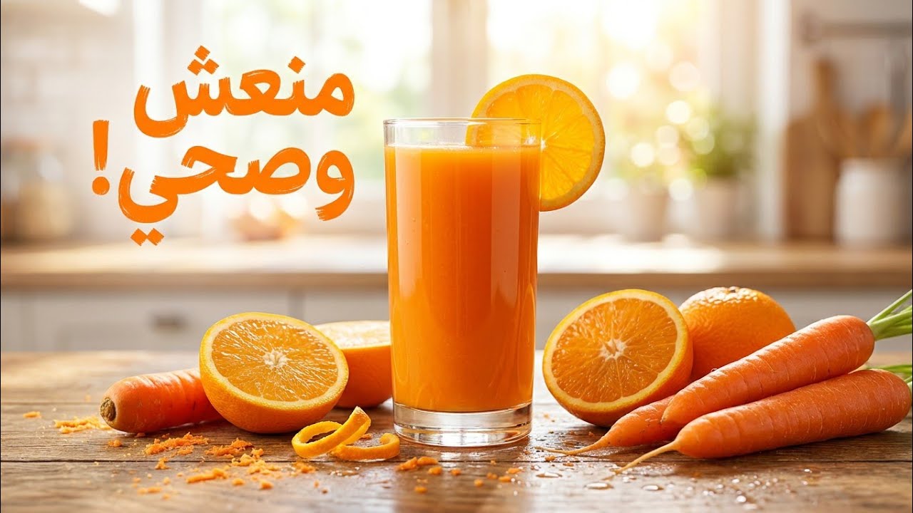 عصير الجزر والبرتقال الطبيعي! مشروب منعش وصحي 🍊🥕