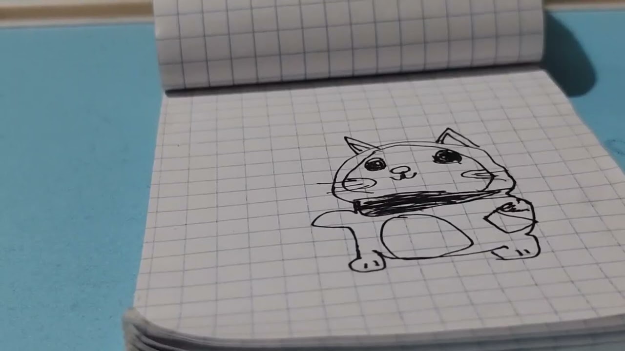 Aku menggambar kucing oyen