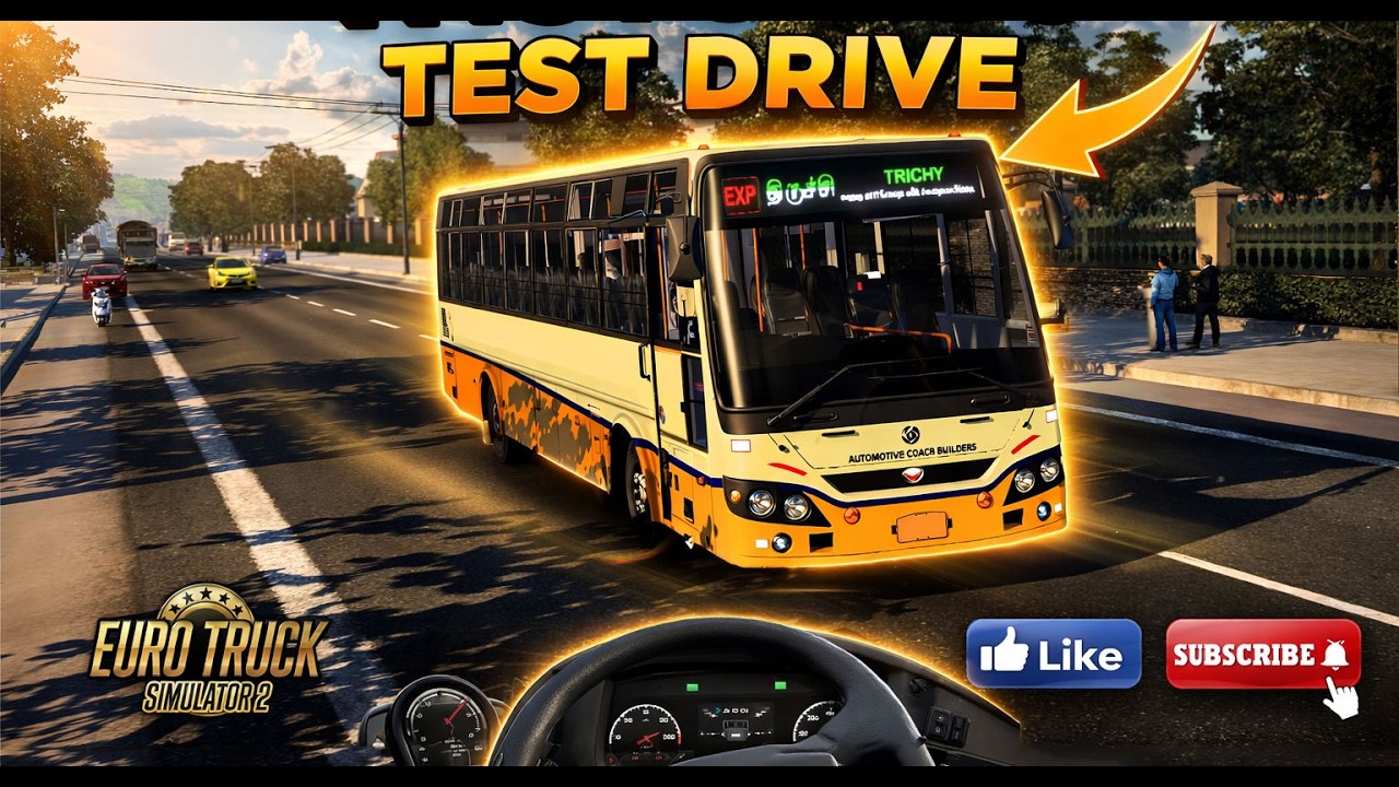 TNSTC CHILL Bus Test Drive 🚌🔥 | ETS2 Tamil Nadu Bus Mod | Realistic Driving #ets2 #bussid