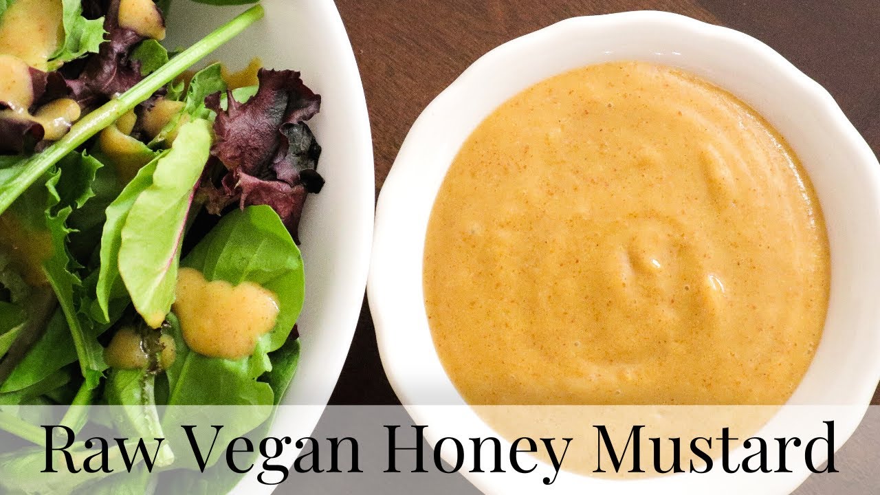 Raw Vegan Honey Mustard Dressing (Fat-Free, Oil-Free)