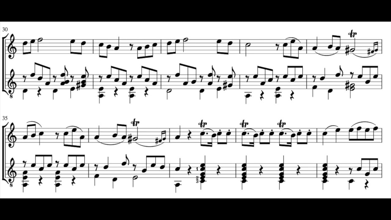 Fernando Sor, La Romanesca, for tenor recorder and guitar